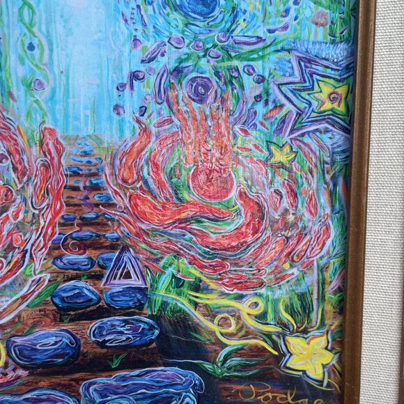 Ascension Embellished Framed Print Podge Elvenstar Hanna Bamboo Forest Esoteric - Picture 3 of 9